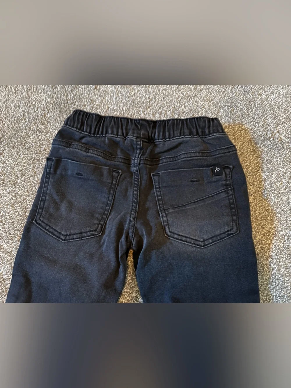 New Art Class Black denim pants super skinny Boys Girls Sz 4 Stretch Drawstring